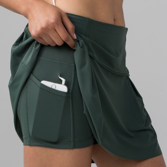Lululemon Lost in Pace Skirt Green 4 Tall - Picture 2 of 9